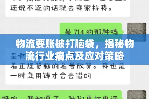 物流要账被打脑袋，揭秘物流行业痛点及应对策略