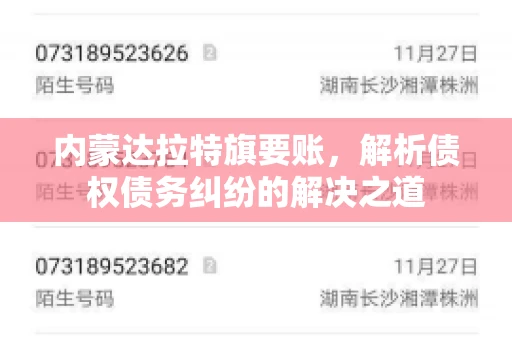 内蒙达拉特旗要账，解析债权债务纠纷的解决之道