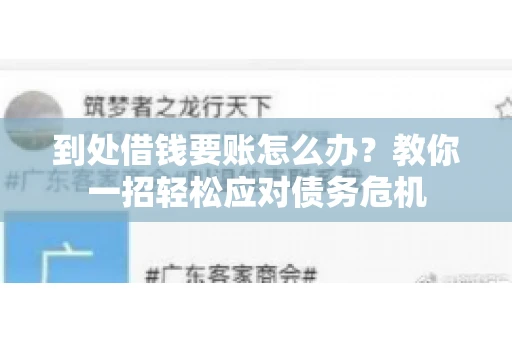 到处借钱要账怎么办？教你一招轻松应对债务危机