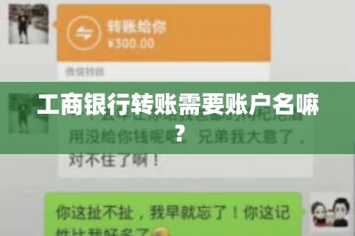 工商银行转账需要账户名嘛？