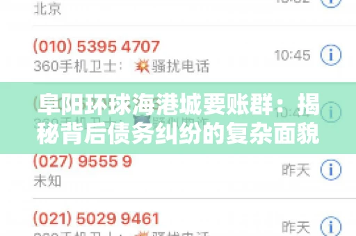阜阳环球海港城要账群：揭秘背后债务纠纷的复杂面貌