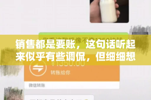 销售都是要账，这句话听起来似乎有些调侃，但细细想来，其中却蕴含着销售的艰辛与无奈。在销售行业中，要账确实是一项不可或缺的工作，它不仅考验着销售人员的沟通技巧，更考验着他们的耐心和毅力。今天，我们就来聊聊销售与要账的那些事儿。