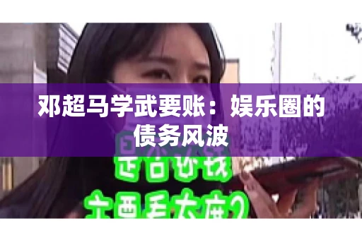 邓超马学武要账：娱乐圈的债务风波