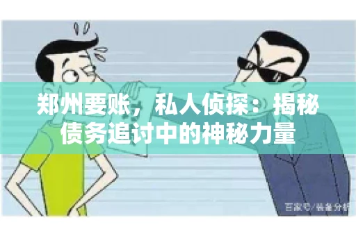 郑州要账，私人侦探：揭秘债务追讨中的神秘力量