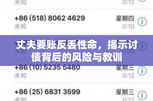 丈夫要账反丢性命，揭示讨债背后的风险与教训