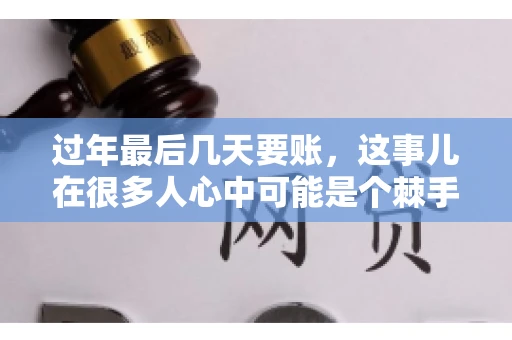 过年最后几天要账，这事儿在很多人心中可能是个棘手的问题。毕竟，春节临近，家家户户都在忙着准备团圆饭，谁也不想在这个时候被债务问题打扰。但现实是，有些账务问题不得不在这个时候解决。今天，我就来和大家聊聊这个话题，希望能给大家带来一些帮助。