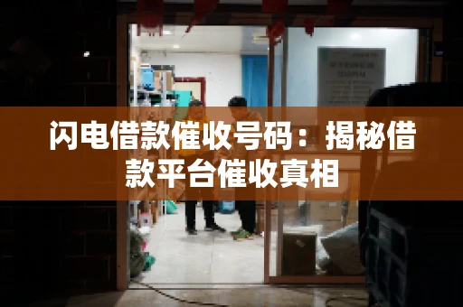 闪电借款催收号码：揭秘借款平台催收真相